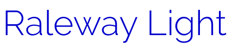 Raleway Light font